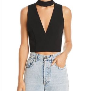alice + olivia Alita Crop Top black size 2